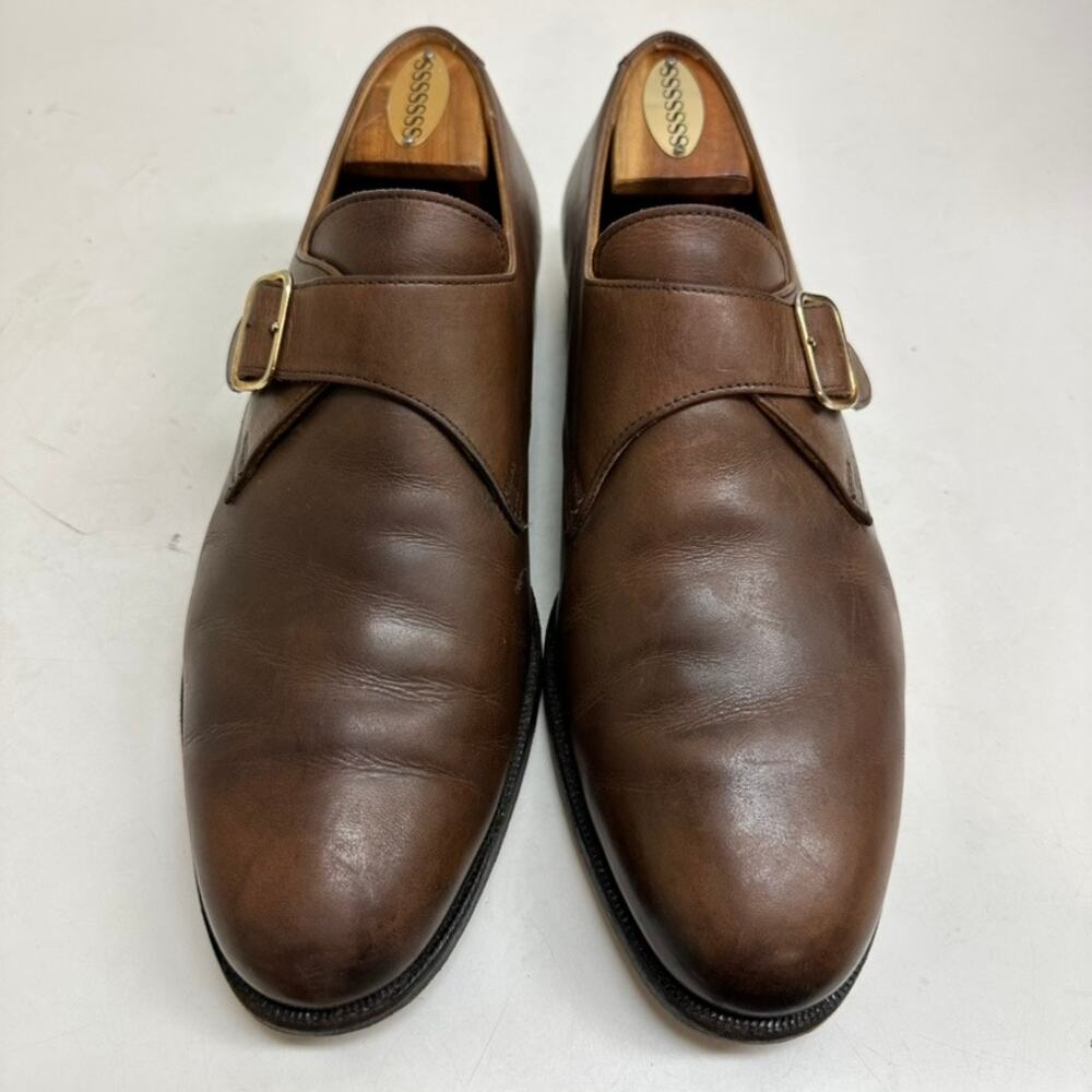 Crockett & Jones x Peal & Co. x Brooks Brothers Single Monk Strap Brown Calf 8.5